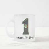 が1のT型時間穴の場合 フロストグラスマグカップ (左)