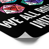 が1人のパーティー・メンバーD20サイコロLgbを攻撃したとき ポスター (角)