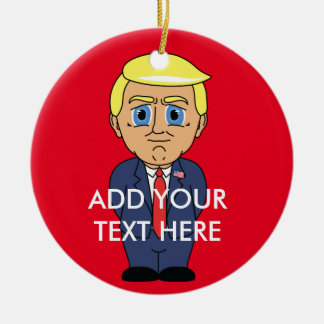きざに見ているドナルド・トランプ セラミックオーナメント