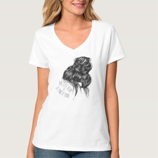 きたないパンおよびそれにされたワイシャツを得ること Tシャツ (正面)