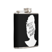 きたない毛、端正なウィスキー フラスク (右)