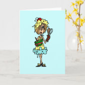 きたない調理師のTシャツおよびギフト カード (黄色い花)