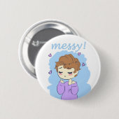 きたない! ボタン 缶バッジ (正面&裏面)