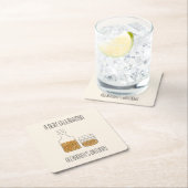 きちんとしたお祝いウイスキー誕生日パーティー スクエアペーパーコースター (インサイチュ)