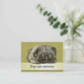 きちんとしたパグ 名刺 (スタンド正面)