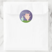 きちんとしたピギー報酬ステッカー ラウンドシール (バッグ)