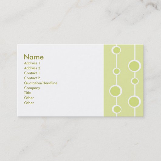 きちんとした柄 名刺 (正面)