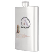 きちんとした背景のイラーに座っている10歳の猫 フラスク (左)