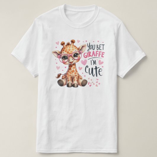 きっとかわいいキリンです Tシャツ (デザイン正面)