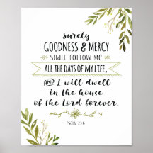 きっと善と慈悲が後を追私のプリント