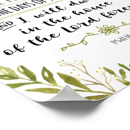 きっと善と慈悲が後を追私のプリント ポスター (角)