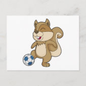 きつねのサッカープレーヤー サッカー ポストカード (正面)