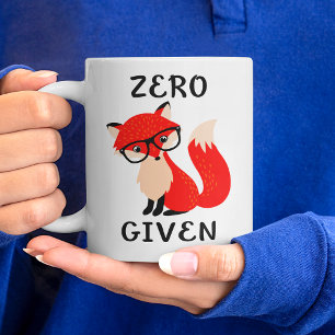 「きつねをもらってもゼロ」面白い引用コーヒーマグ ジャンボコーヒーマグカップ