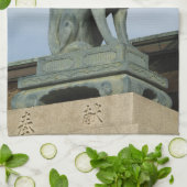 きつねキツネ(キツネ)口鍵 キッチンタオル (折り畳み)