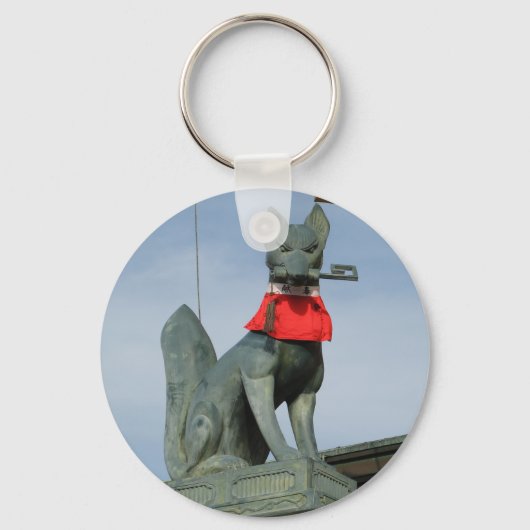 きつねキツネ(キツネ)口鍵 キーホルダー (正面)