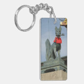 きつねキツネ(キツネ)口鍵 キーホルダー (正面左)