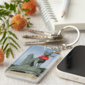 きつねキツネ(キツネ)口鍵 キーホルダー (正面右)