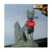 きつねキツネ(キツネ)口鍵 タイル (正面)