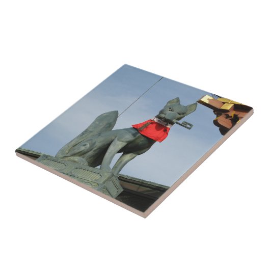 きつねキツネ(キツネ)口鍵 タイル (側面)