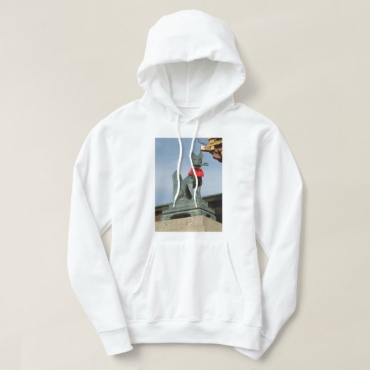 きつねキツネ(キツネ)口鍵 パーカ (デザイン正面)