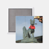 きつねキツネ(キツネ)口鍵 マグネット (正面/裏面)