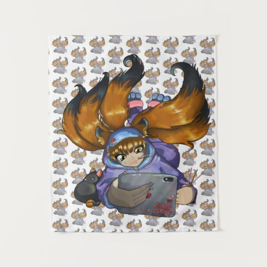 きつねライフ タペストリー (正面)