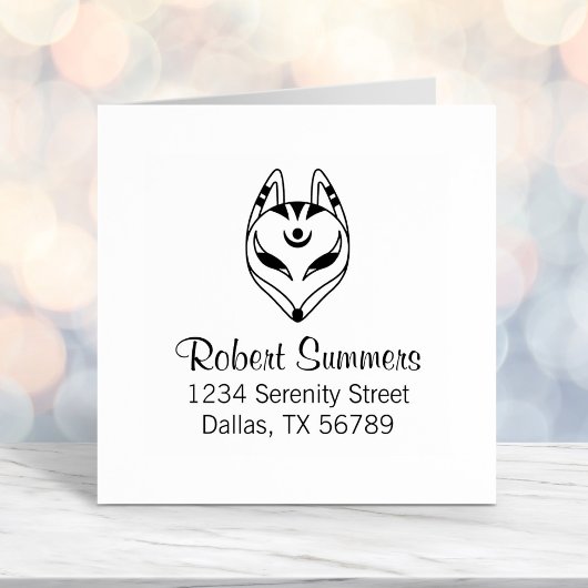 きつね日本のキツネマスクアドレス セルフインキングスタンプ