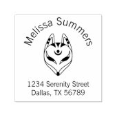 きつね日本のキツネマスクアーチアドレス セルフインキングスタンプ (デザイン)