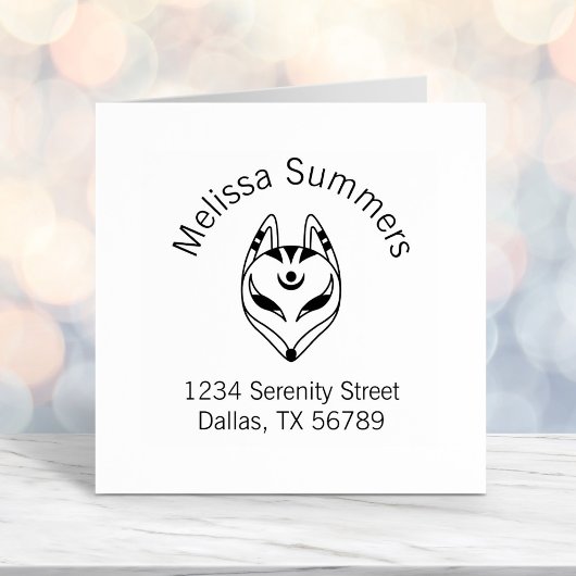 きつね日本のキツネマスクアーチアドレス セルフインキングスタンプ