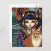 『きつね』はがきき ポストカード (正面/裏面)