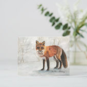 「きつね」キツネはがき ポストカード (スタンド正面)