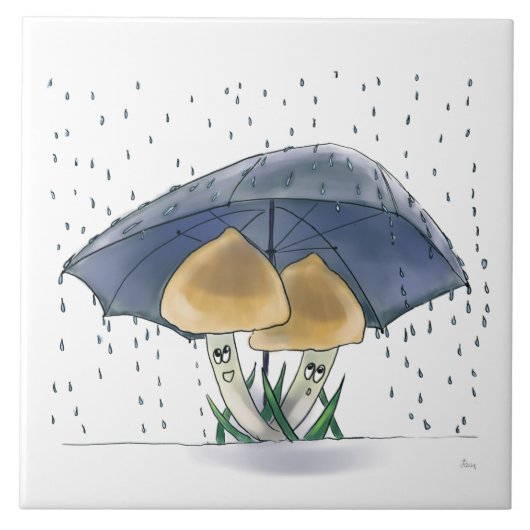 きのこおもしろいのタイル タイル (正面)