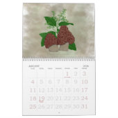 きのこおよび花 カレンダー (1月 2026)