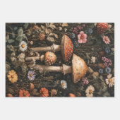 きのこお洒落と山花の切り離し ラッピングペーパーシート (正面2)