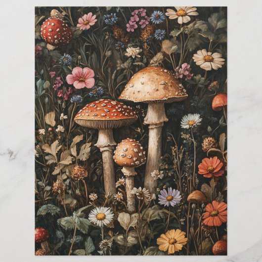 きのこお洒落と山花スクラップブック紙 (裏面)