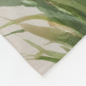 きのこお洒落のカエルの水色 フリースブランケット (角)