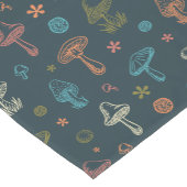 きのこお洒落の模様 ショートテーブルランナー (コーナー)