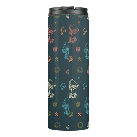 きのこお洒落の模様 タンブラー (裏面)