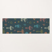 きのこお洒落の模様 ヨガマット (裏面(横))