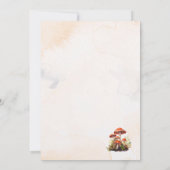 きのこお洒落の水彩赤ちゃんシャワー 招待状 (裏面)