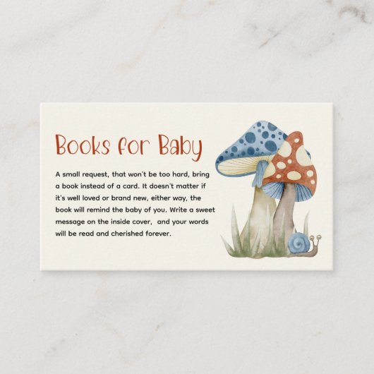 きのこお洒落の赤ちゃんシャワーベビー エンクロージャーカード (正面)