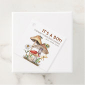 きのこお洒落の赤ちゃんシャワーメッセージカード | ウッドラ フェイバータグ (インサイチュ)