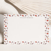 きのこお洒落模様 ノートカード