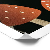 きのこお洒落模様 ポスター (角)