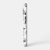 きのこお洒落模様 iPhone 16ケース (左側面)