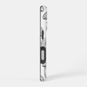 きのこお洒落模様 iPhone 16ケース (右側面)