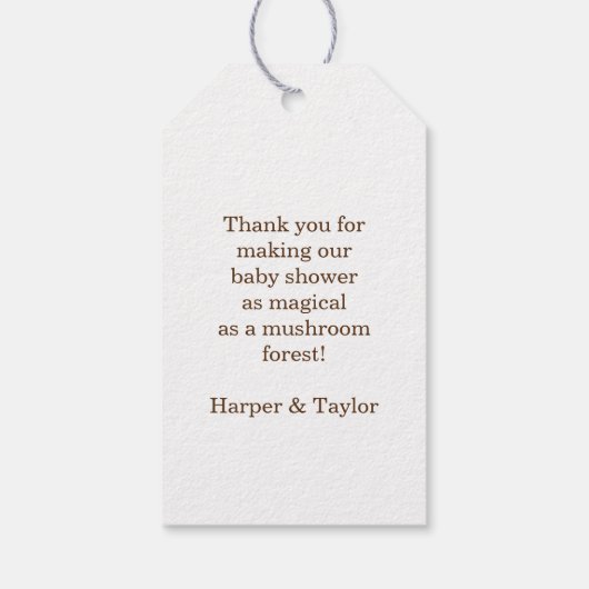 きのこお洒落 ギフトタグ (裏面)