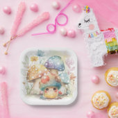 きのこお洒落 ペーパープレート (パーティー)