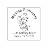 きのこのアーチの小さな妖精の住所 ラバースタンプ (インプリント)