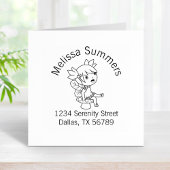 きのこのアーチの小さな妖精の住所 ラバースタンプ